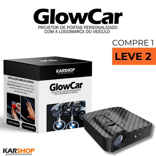 GlowCar - Projetor de Porta Automático para carro Personalizado (COMPRE 1 E LEVE 2)