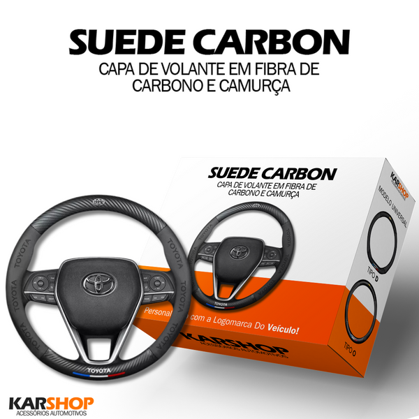 Suede Carbon - Capa de Volante em Fibra de Carbono e Camurça (Modelo Universal)