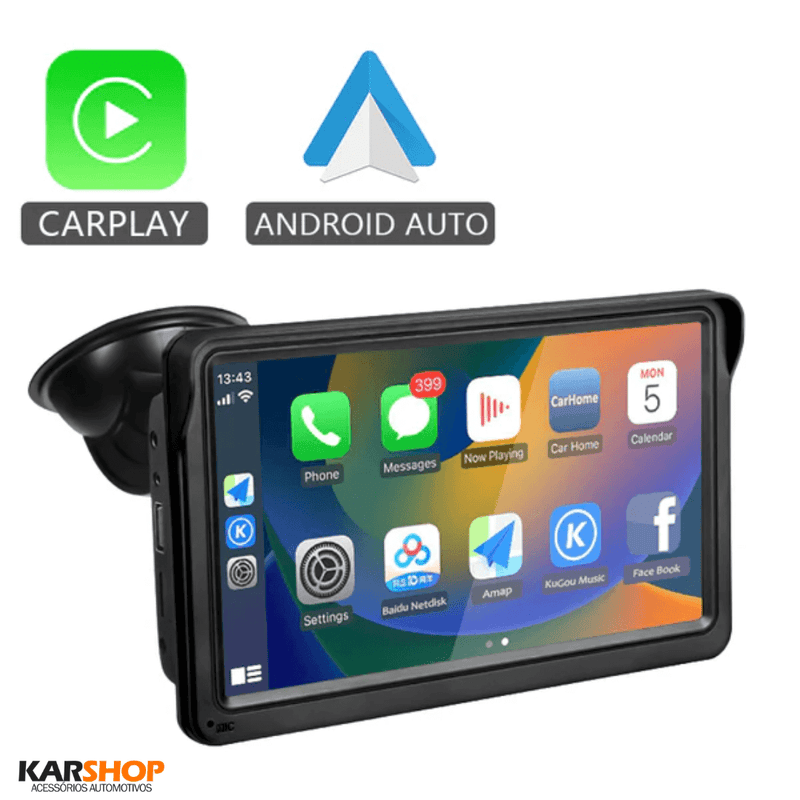 Max Kar - Tela Multímidia CarPlay e Android Auto + Câmera Ré de Brinde (PROMOÇÃO DE LANÇAMENTO)