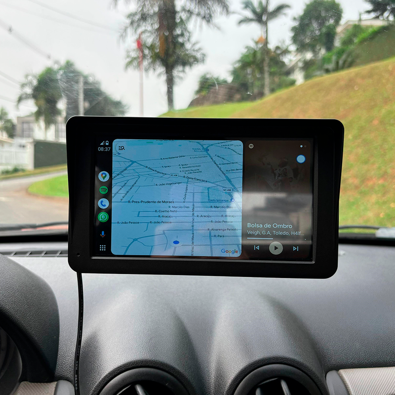 Max Kar - Tela Multímidia CarPlay e Android Auto + Câmera Ré de Brinde